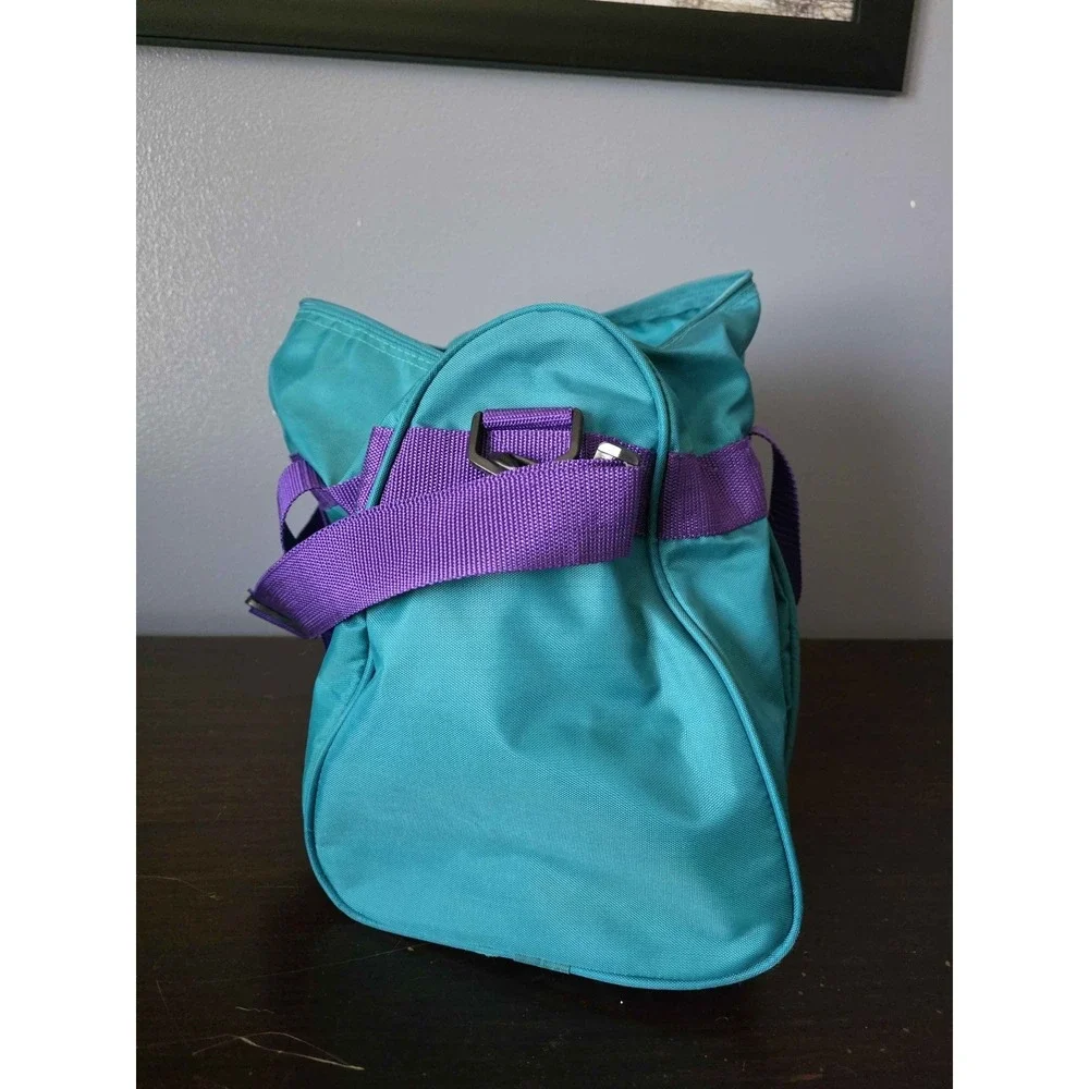 Vintage Dunlop Sports Gym Duffle Bag Teal & Purple